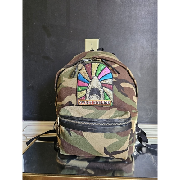 SAINT LAURENT Camouflage Sweet Dreams Giant City Backpack - Picture 1 of 13